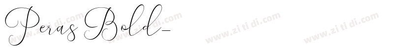 Peras Bold字体转换